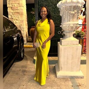 Donna Karan Yellow Formal Dress